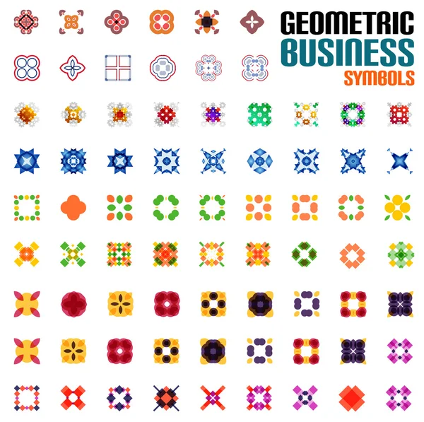 Enorme conjunto de símbolos de negócios - formas geométricas —  Vetores de Stock