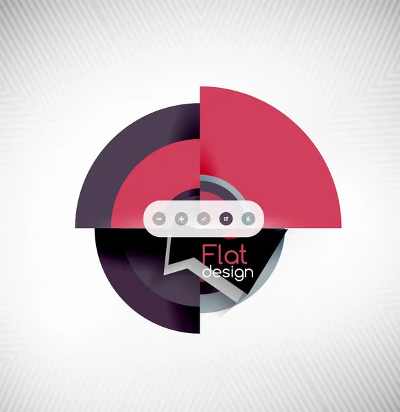 Círculo formas geométricas design de interface plana — Vetor de Stock