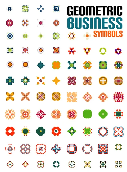 Set of colorful editable business symbols — Stock Vector