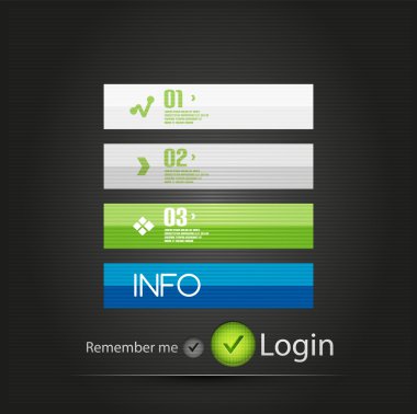 Modern Infographic çizgili tasarım siyah