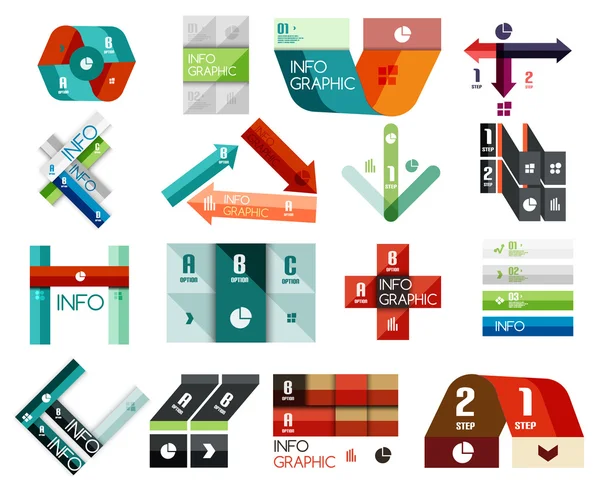 Set of option infographics templates — Stock Vector