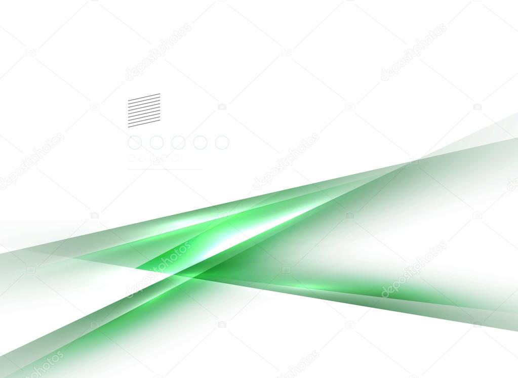 Green and blue abstract lines isolated on white