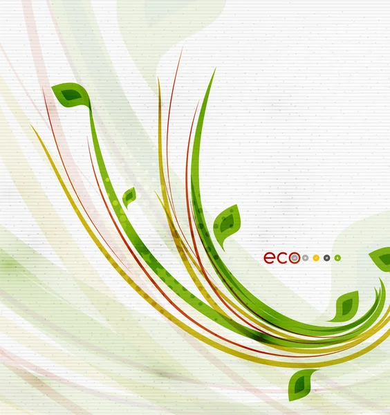 Zelená eco přírody minimální květinový koncept — Stockový vektor