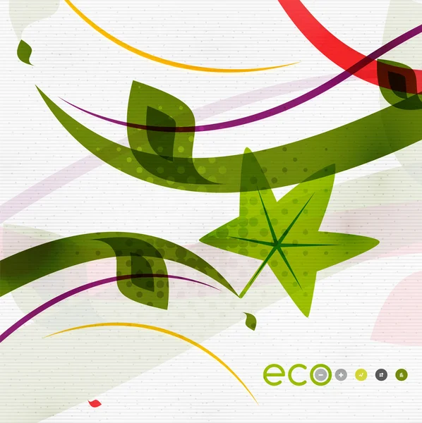 Groene eco aard minimale floral concept — Stockvector