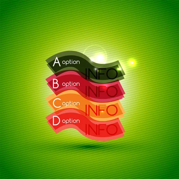 Banner de opción brillante luz brillante colorido — Vector de stock