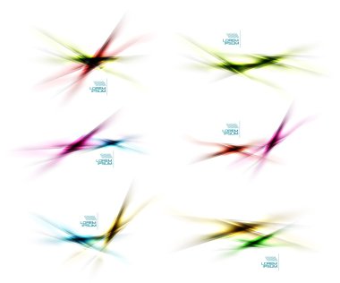 bulanık renk gölge çizgiler tasarım öğeleri kümesi