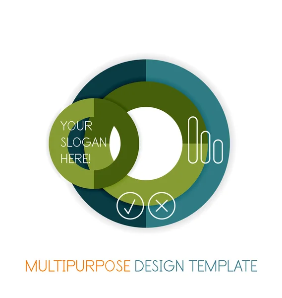 Paper geometric shape multipurpose design template — Stock Vector