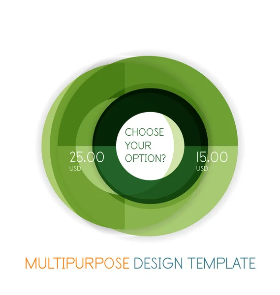 Modelo de design multiúso de forma geométrica de papel — Vetor de Stock