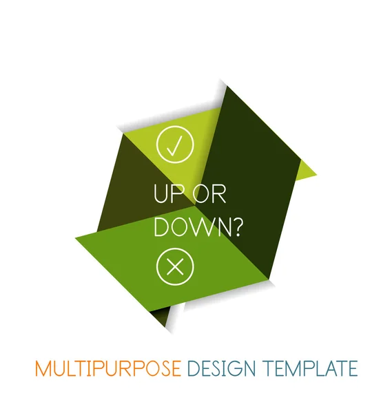 Modelo de design multiúso de forma geométrica de papel — Vetor de Stock