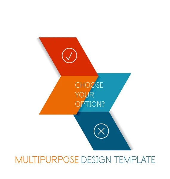 Paper geometric shape multipurpose design template — Stock Vector