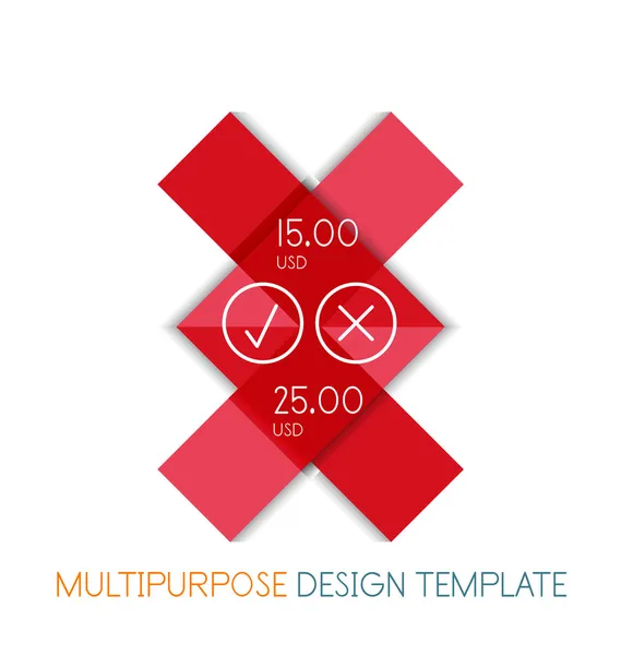 Papier geometrische Form Mehrzweck-Design-Vorlage — Stockvektor