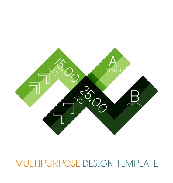 Business stripes presentation design template — Stock Vector