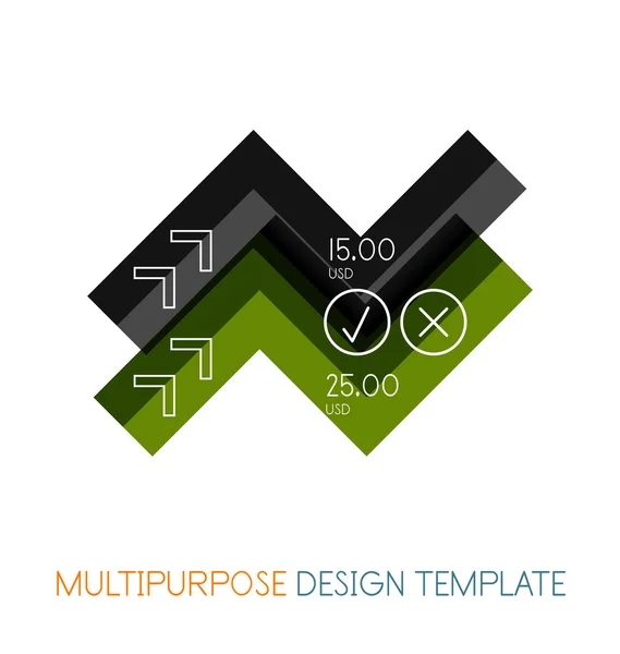 Business stripes presentation design template — Stock Vector