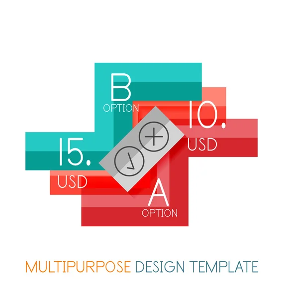 Business stripes presentation design template — Stock Vector