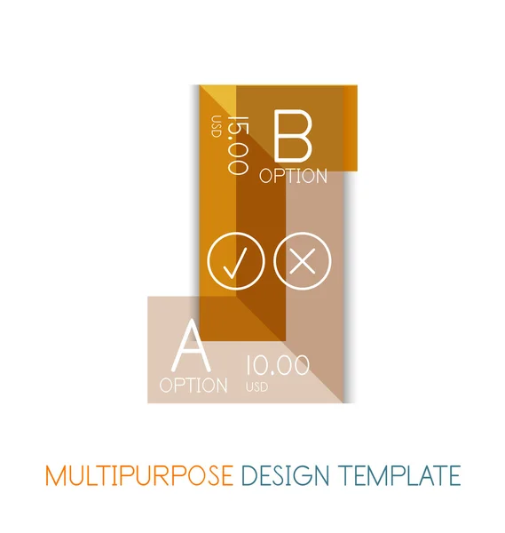 Plantillas de infografía en forma geométrica transparente — Vector de stock