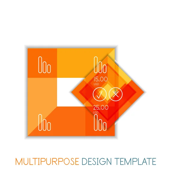 Plantillas de infografía en forma geométrica transparente — Vector de stock