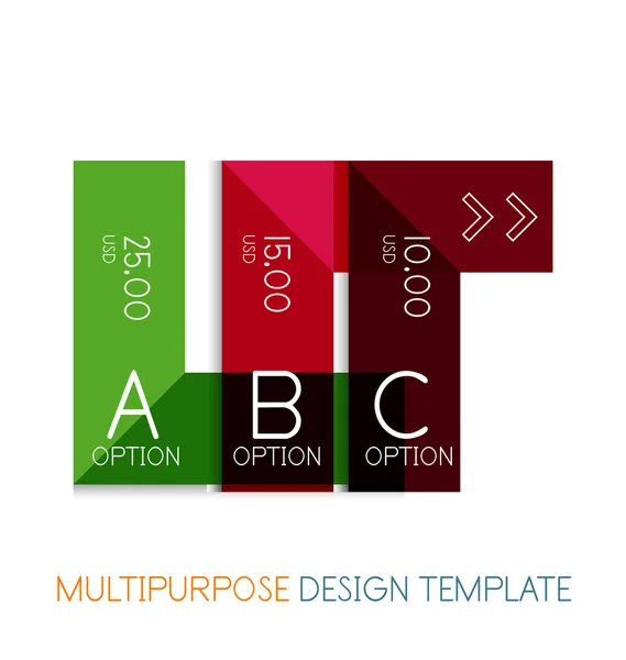 Plantillas de infografía en forma geométrica transparente — Archivo Imágenes Vectoriales