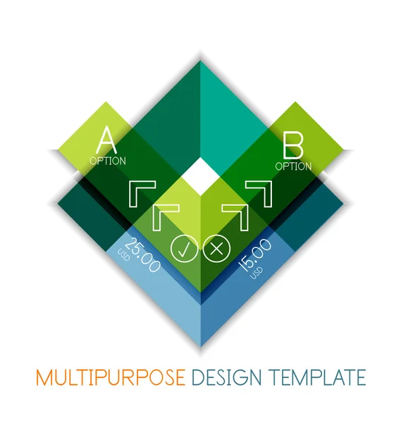 Transparente geometrisch geformte Infografik-Vorlagen — Stockvektor