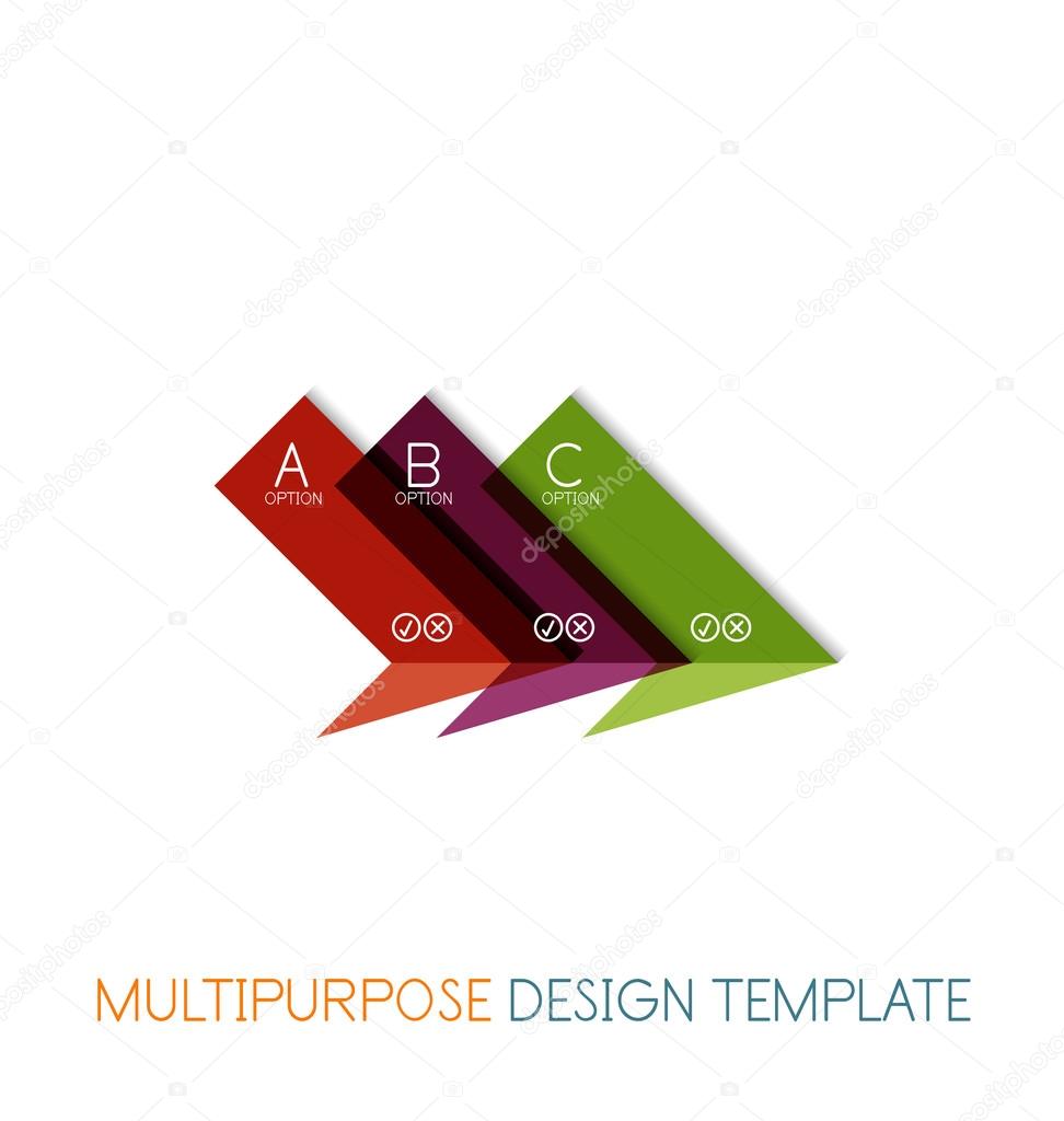 Transparent geometric shaped infographic templates