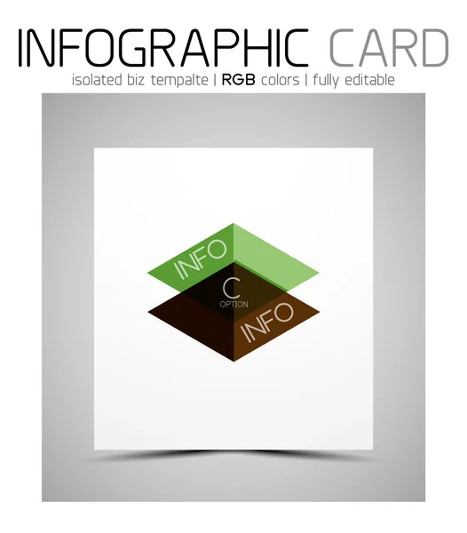 Инфографическая визитка геометрической формы — стоковый вектор