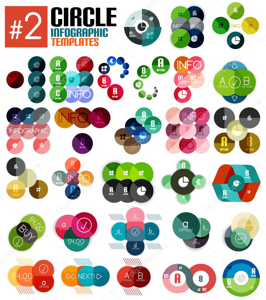 Huge set of circle infographic templates #2