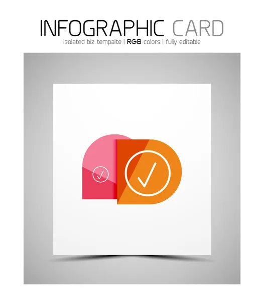 Полукруговая инфографическая визитка — стоковый вектор
