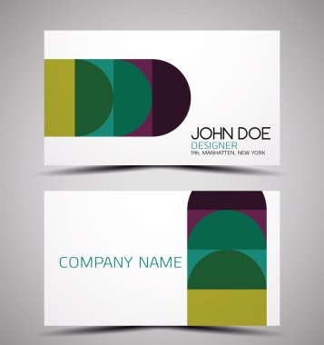 vektör cmyk kartvizit tasarım şablonu