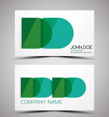 vektör cmyk kartvizit tasarım şablonu