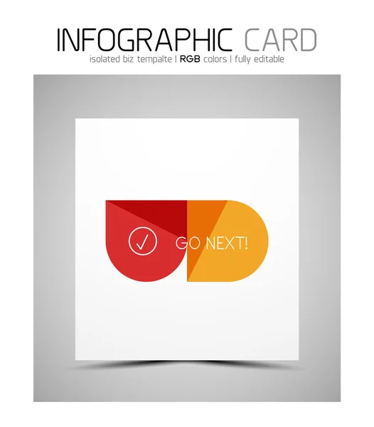 Semicircle infographic business card — Stock Vector