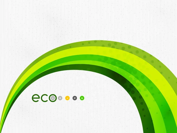 Groene eco regenboog op textiel textuur — Stockvector