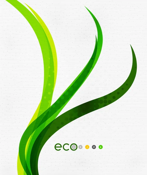 Groene eco regenboog op textiel textuur — Stockvector