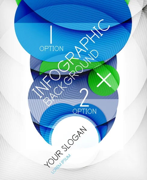 Glanzende cirkel geometrische vorm info achtergrond — Stockvector