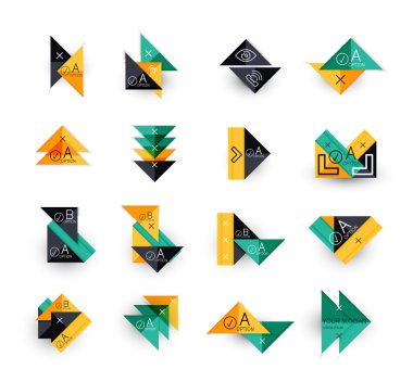 soyut üçgen şeklinde Infographic şablonları