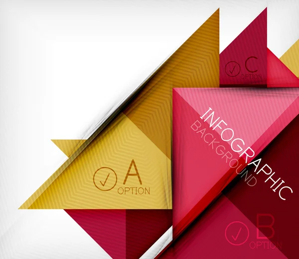 Triangle geometric shape infographic background — Stock Vector