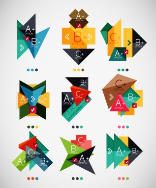 geometrik şekilli Infographic seçeneği afiş