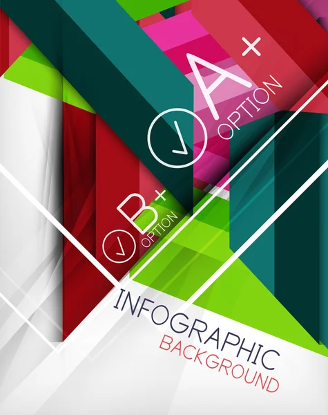 Infographic geometriska formen abstrakt bakgrund — Stock vektor