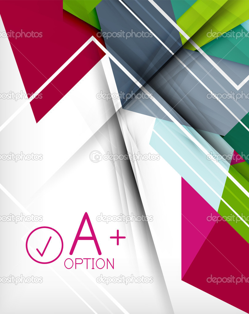 Infographic geometrical shape abstract background