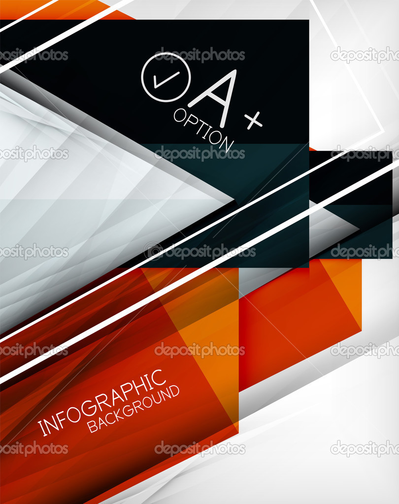 Infographic geometrical shape abstract background