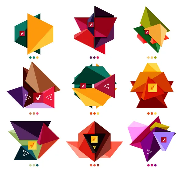 다채로운 비즈니스 기하학적 도형의 컬렉션 — 스톡 벡터
