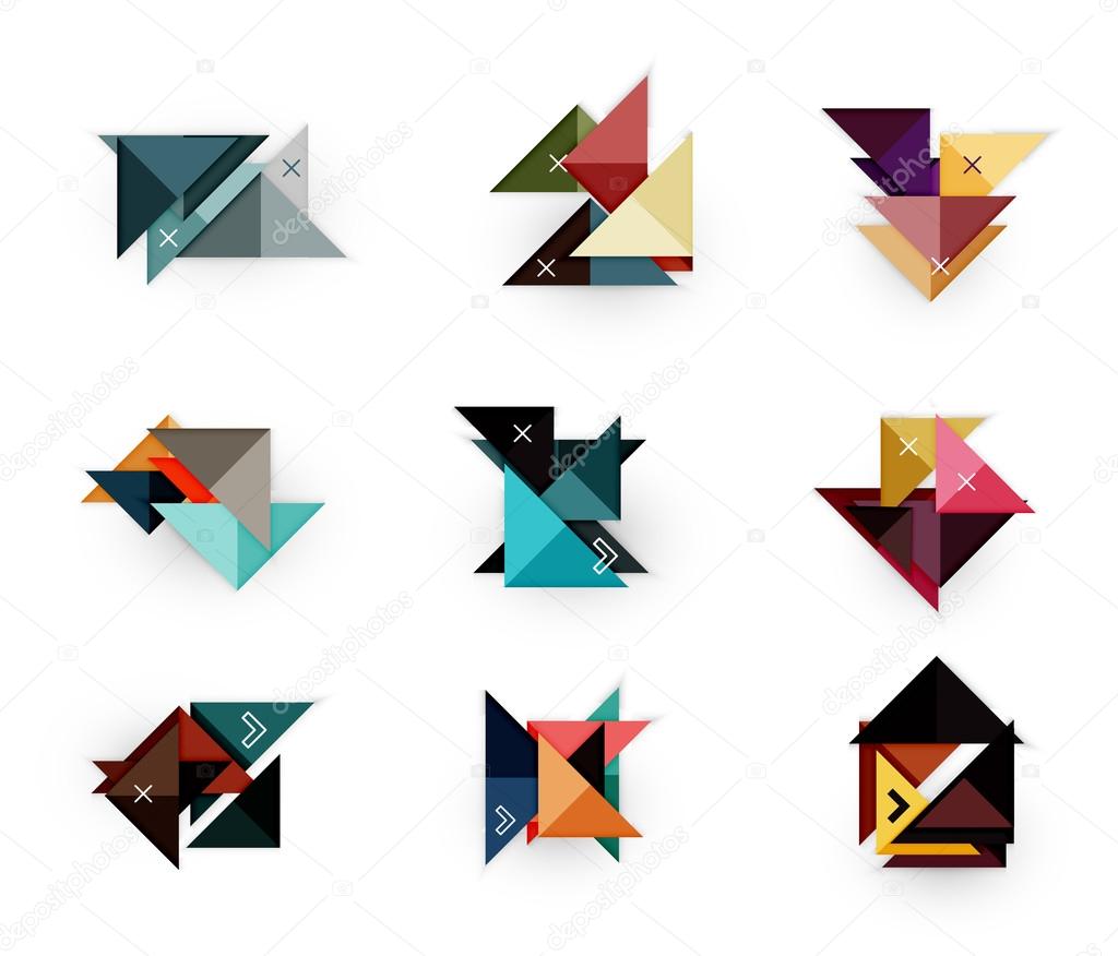 Vector arrow business geometric stickers