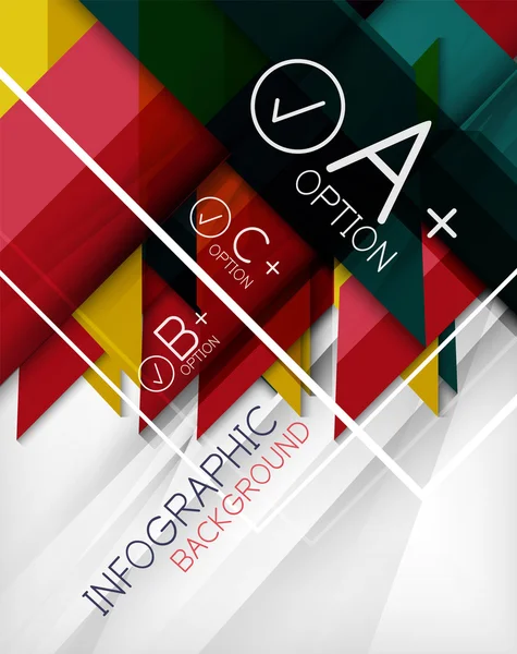 Infographic geometriska formen abstrakt bakgrund — Stock vektor