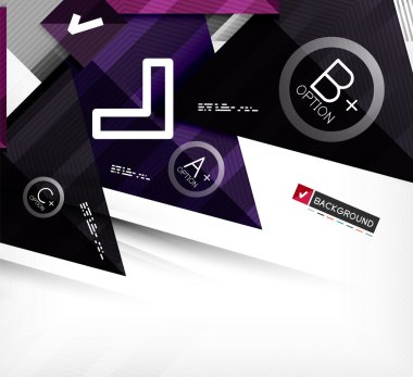 iş geometrik Infographic seçeneği afiş