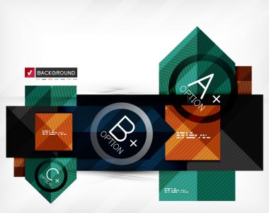 iş geometrik Infographic seçeneği afiş