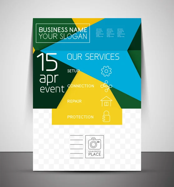 Business corporate flyer template — Stock Vector