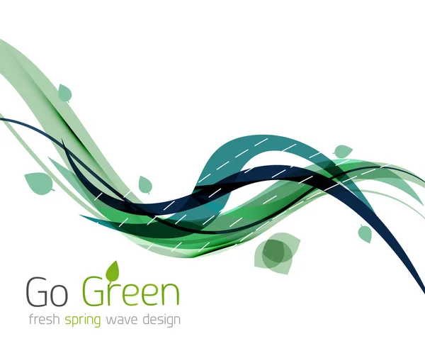 Spring swirls abstract wave background — Stock Vector