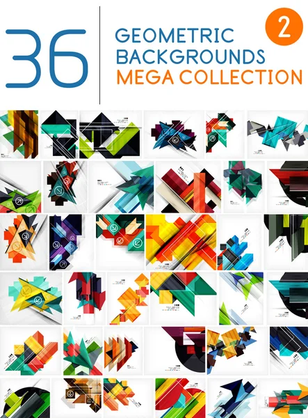 Mega samling abstrakta bakgrunder — Stock vektor