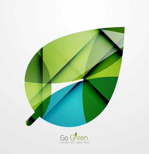 Абстрактная концепция зелёного листа — стоковый вектор