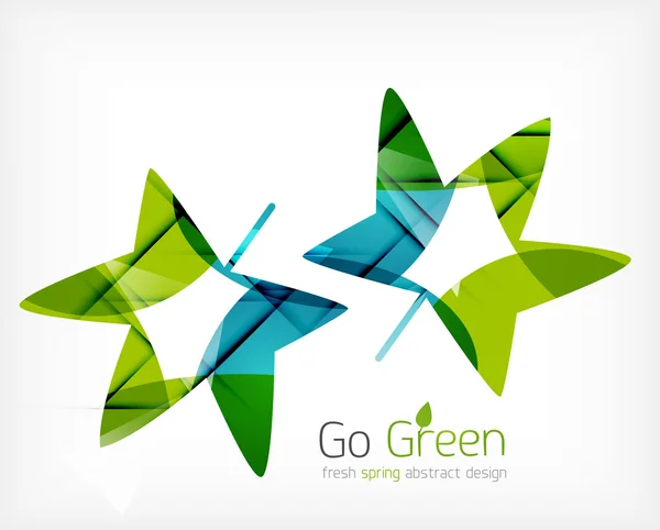 Gröna blad våren natur designkoncept — Stock vektor