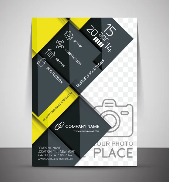 CMYK Business plantilla de folleto corporativo — Vector de stock