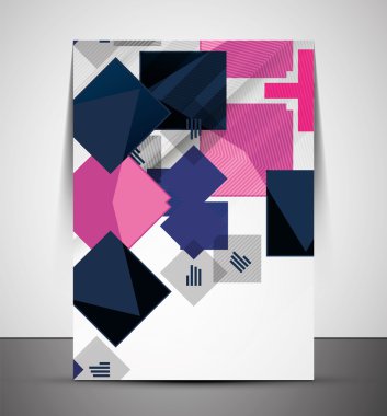 çok amaçlı cmyk geometrik yazdırma şablonu